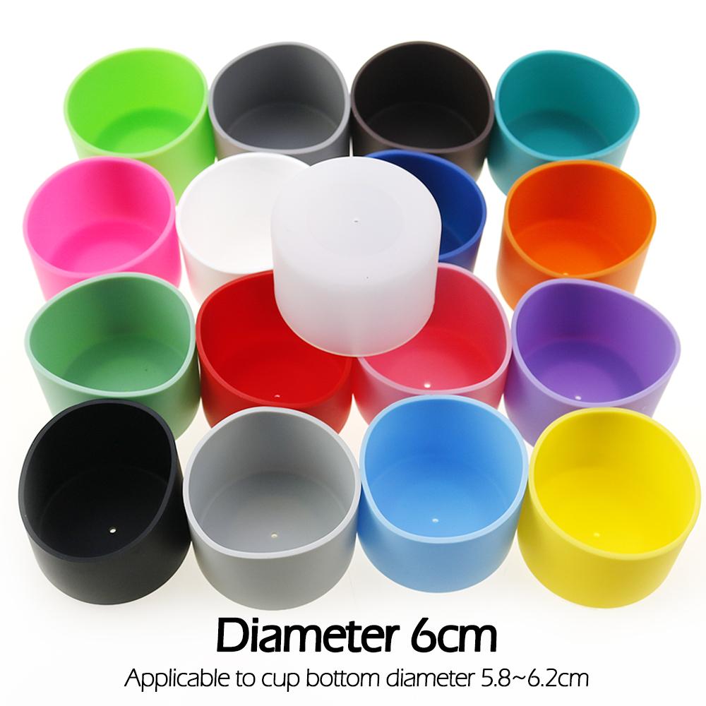 For Better Life 1Pc 6cm Soft Silicone Cup Bottom Sheath Protector Sleeve For Glass Water Tea Bottle Anti Damage Accessories