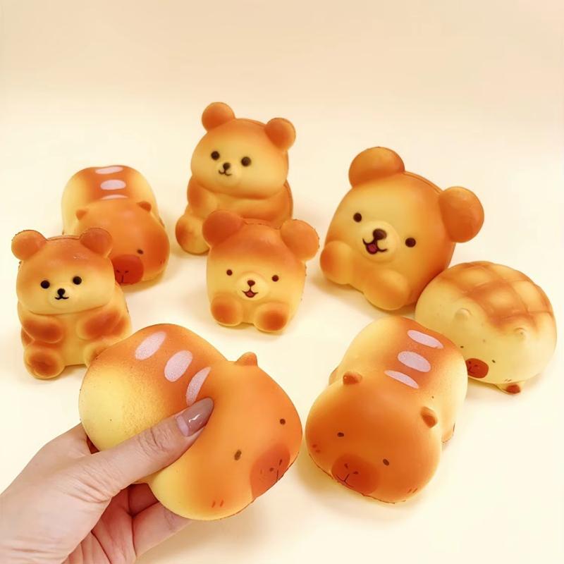 Simulated Bread Kneading Slow Rebound Toy Pu Wet Soft Feel Animal Themed Decompression Stress Relief Toy