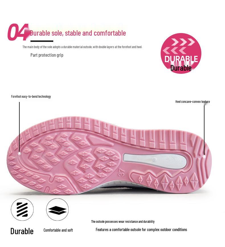 Damen Atmungsaktive Fly-Knit Sneakers, Lässige Vielseitige Schuhe für Mütter mittleren Alters und ältere Mütter