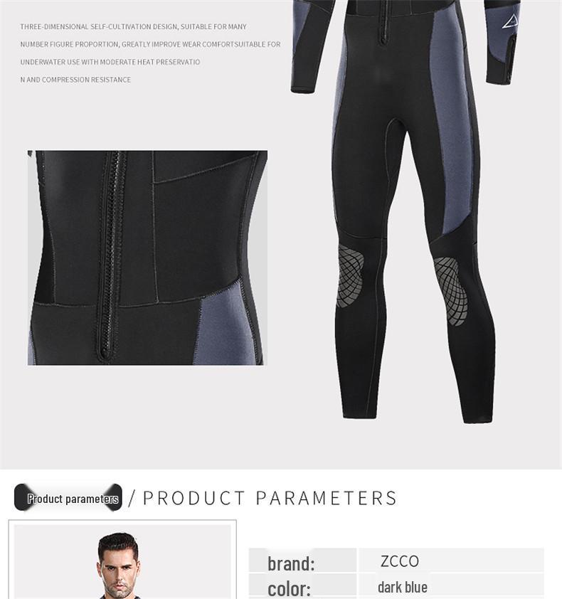 Men's 5mm Full Body Wetsuit for Deep Diving, Cold Protection, Winter Swimming & Surfing - ZCCO 2026 Edition