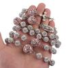 European & American Women's Six-Layer Rosary Necklace with Diamond-Studded Soft Clay Beads