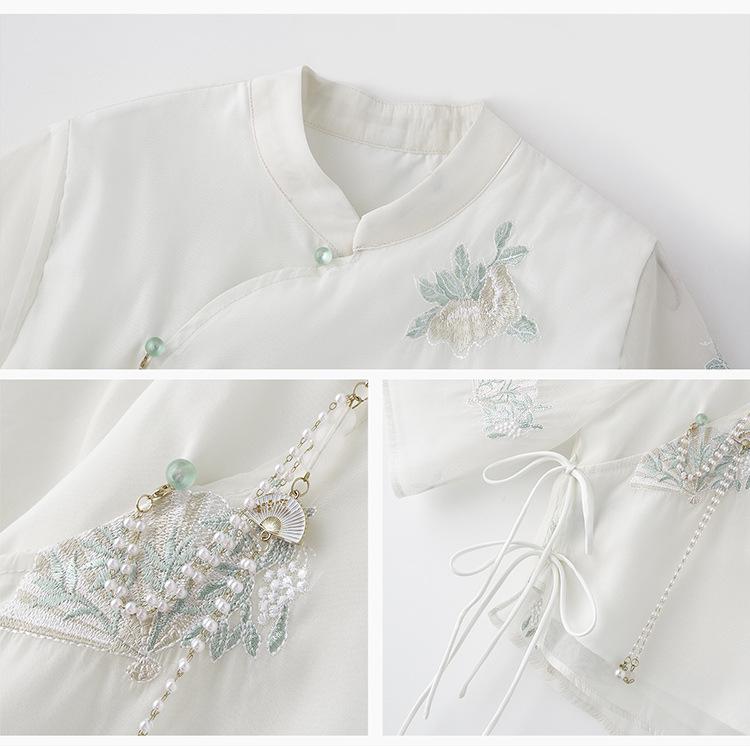 2025 Pretty Summer Ancient-Style Chinese Women's Skirt Set W5825