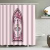 Gothic Rose Shower Curtain Dark Academia Floral Decor Vintage Aesthetic Bathroom Set Home Decor Wall Hanging Tapestry Room Divid
