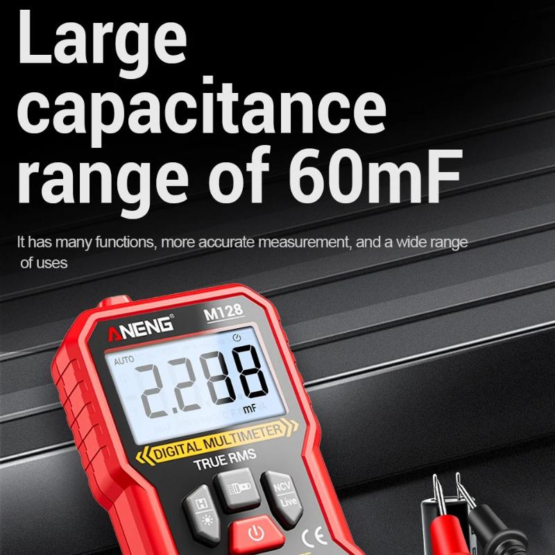 New Multifunction Mini Multimeter ANENG M128 6000 Count AC/DC Voltage Current Resistance Capacitor NCV Voltage Induction Tester Tool Electrical Tools