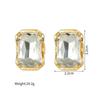 18K Gold Geometric Zircon Square Ring - Fashionable Stainless Steel Jewelry for Women