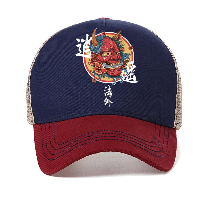 Men Hip Hop hat Japanese Harajuku Cartoon Monster Baseball Cap Summer cool Leisure Trucker hats Women Breathable Mesh hat
