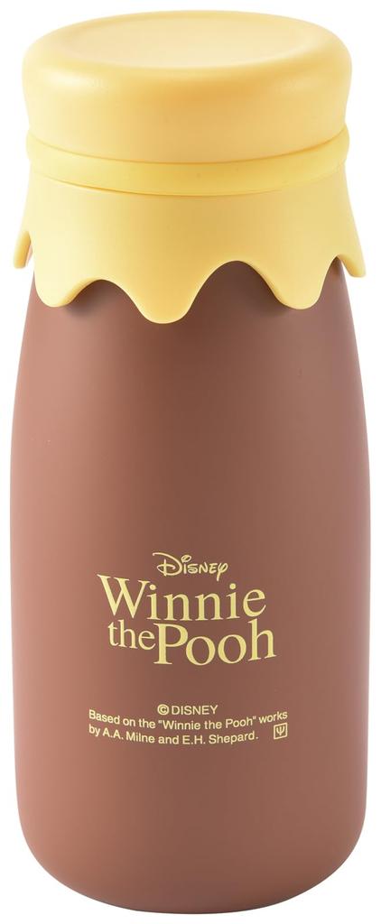 YAXEL Disney Mléčná Nerezová Ocel Medvídek Pú 320ml Láhev ve stylu láhve, (Legrační obličeje), Hnědý,