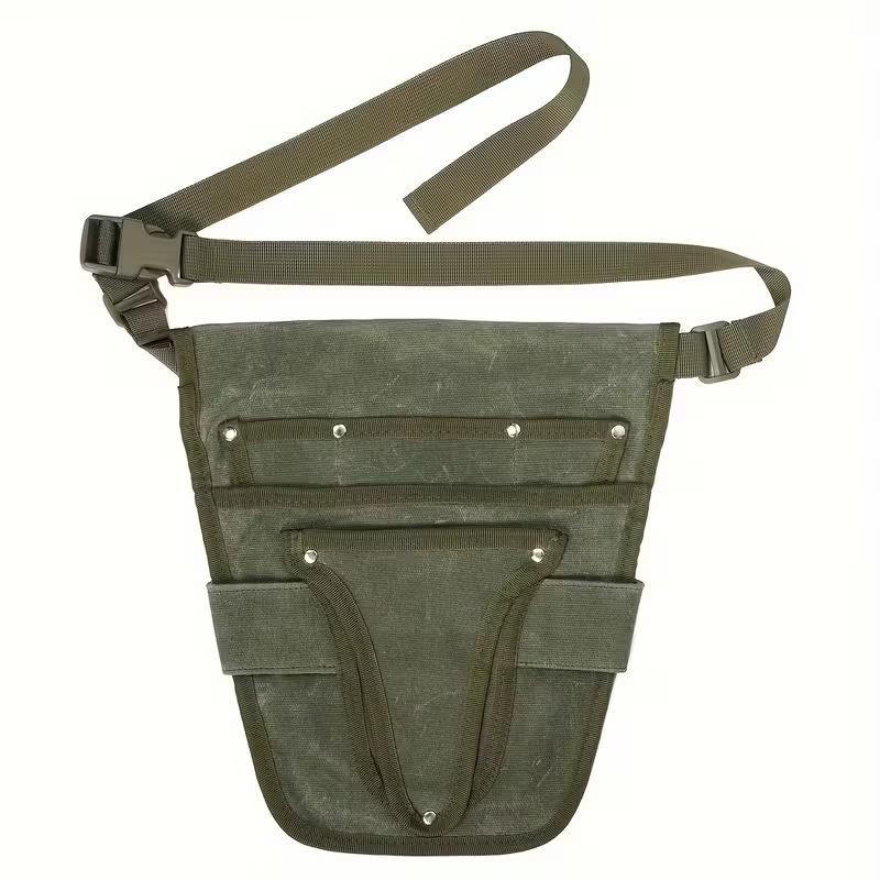 Gardening Tool Waist Bag Weeding Tool Bag Portable Waterproof Electrician Storage Bag Multi-functional Storage Tool Bag зелёный