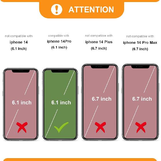 Bocasal Crossbody Wallet Case for iPhone 14 Pro with RFID Blocking Card Slot Holder, Magnetic Flip Folio Purse Case, PU Leather Zipper Handbag with