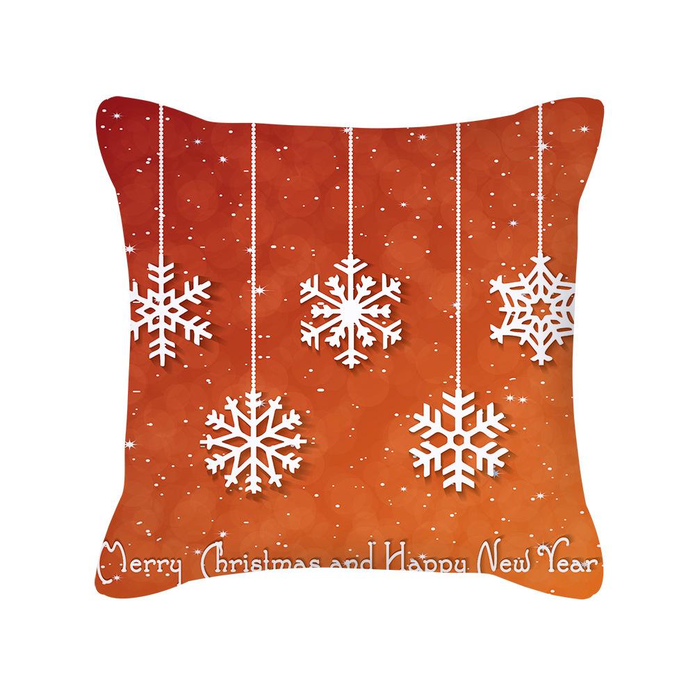Christmas New Peach Skin Pillow Case Pillow Sofa Pillow Case Red Series Pillow