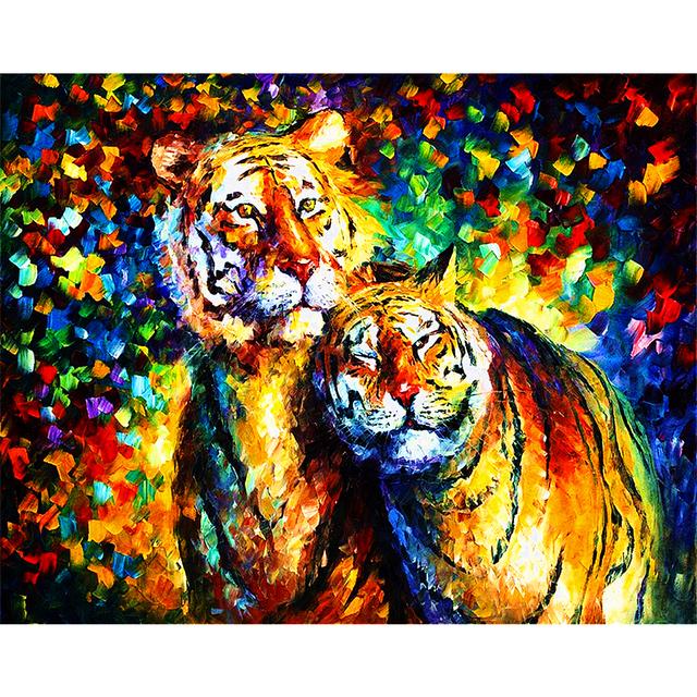 

5D DIY алмазная живопись комплект для вышивки крестом животных полный круглый тигр Инкрустация мозаика Алмазная вышивка искусство горный хрусталь изображение Full Round 20x30CM