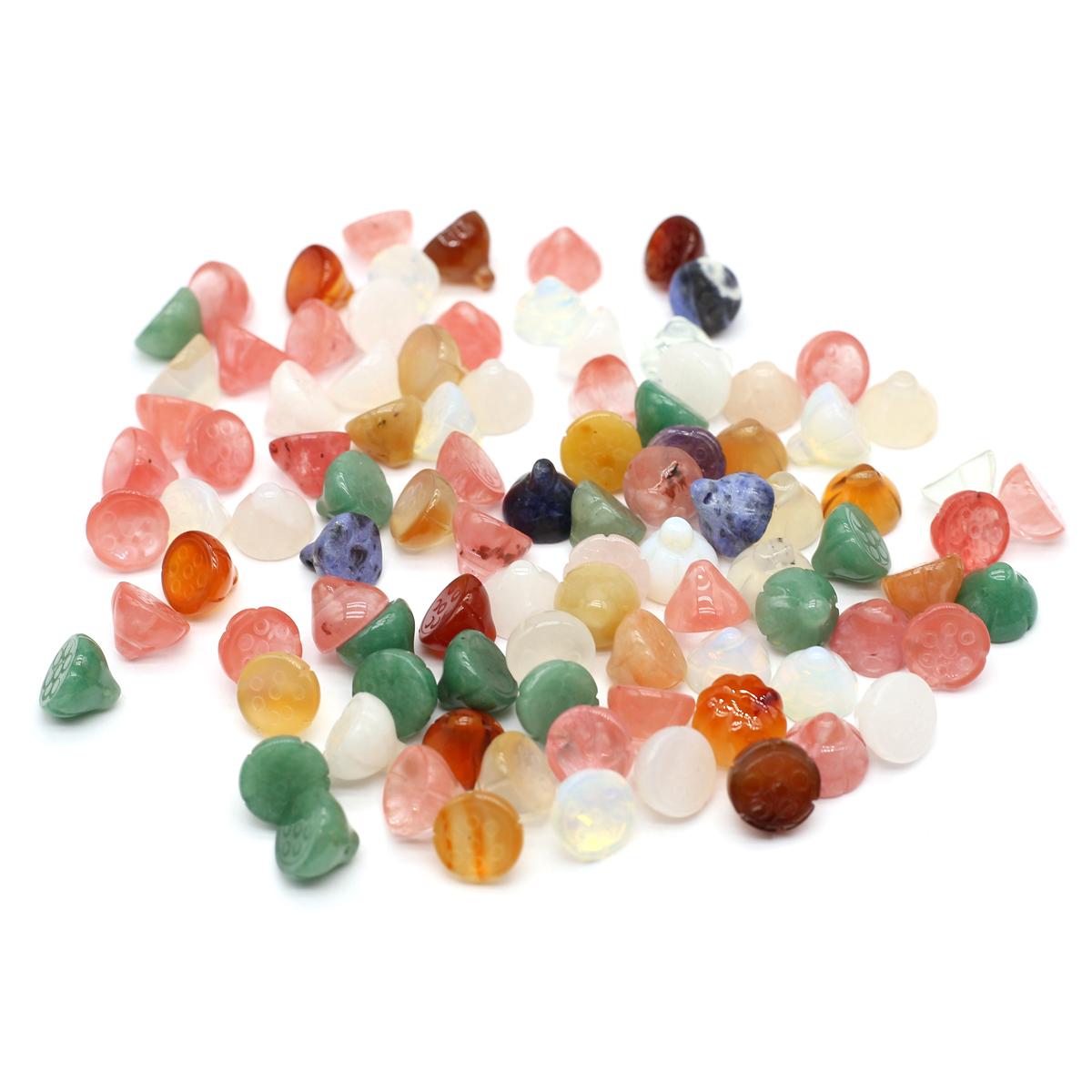 Подвеска-лотус из натурального камня унисекс — фото 5