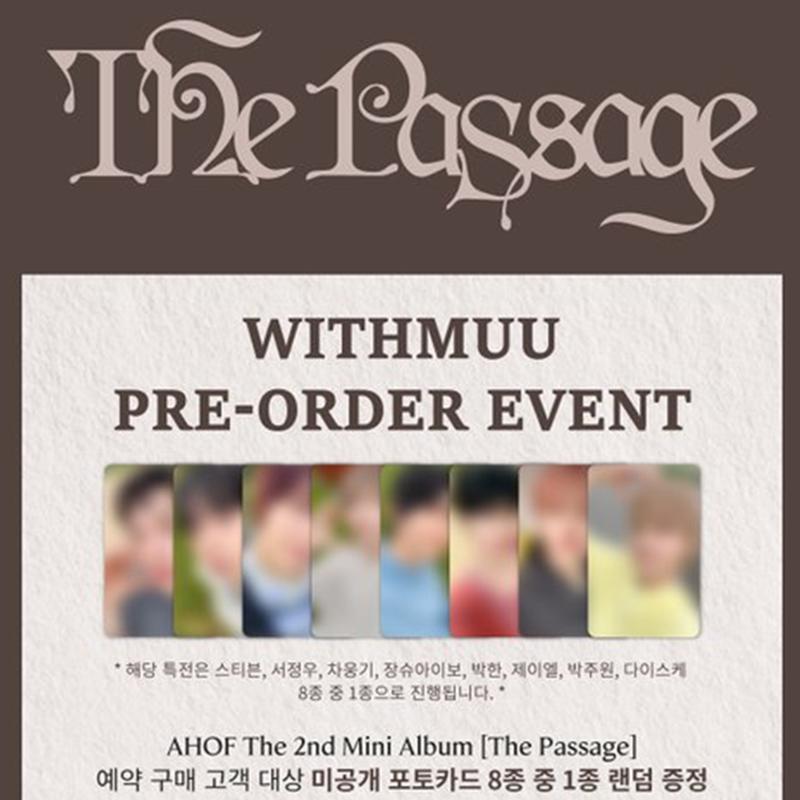 

[Передзамовлення] AHOF - 2-й Мініальбом [The Passage] Версія ДІДЖІПАК(Онлайн-вигода) POB WITHMUU RANDOM