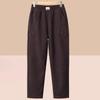 2024 New Style Plus Velvet Thick Slimming Harem Pants for Middle-Aged Women: Autumn/Winter Fashion