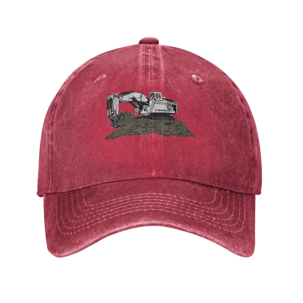 Baseball Cap Liebherr Excavator Summer y2k Funny Hip Hop Hats  Couple Women Print Outdoor Sports Sun-Proof Snapback Cap