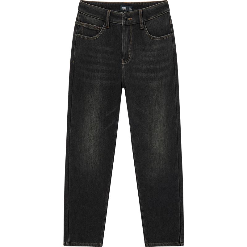 Semir Men's Winter Fleece-Lined Slim-Fit Stretch Jeans
