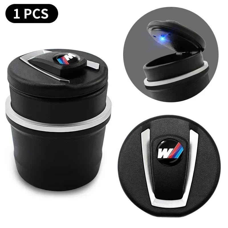 BAIL4 Car Cigarette Ashtray Cup With Lid With LED Light Portable For BMW M M3 M5 M6 X3 E46 E90 E39 F10 F20 F30 G20 E60 E36 E34 X6