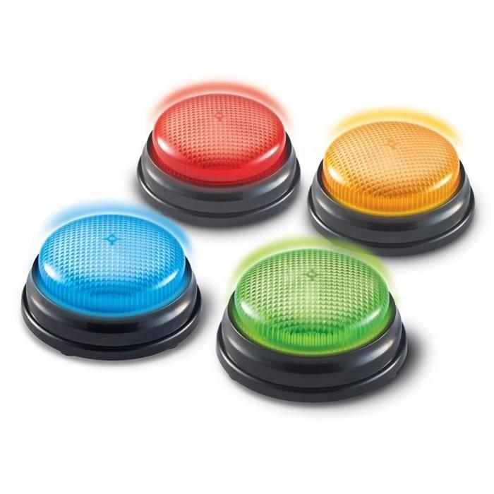 Jouet éducatif - Learning Resources - QDZ1W - Set de 4 buzzers - Sons réels - Pour enfants à partir de 3 ans