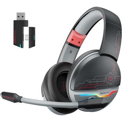 NUBWO G08 Wireless Gaming Headset with Microphone, 100-Hr Battery Life, 10m Range, Unique Desert Color, Compatible with PS4/PS5/PC/Mac