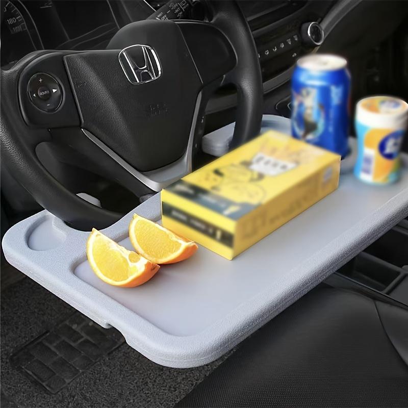 2-in-1 Car Steering Wheel Tray, with Laptop Stand & Cup Holder, Multi-use for Vehicles