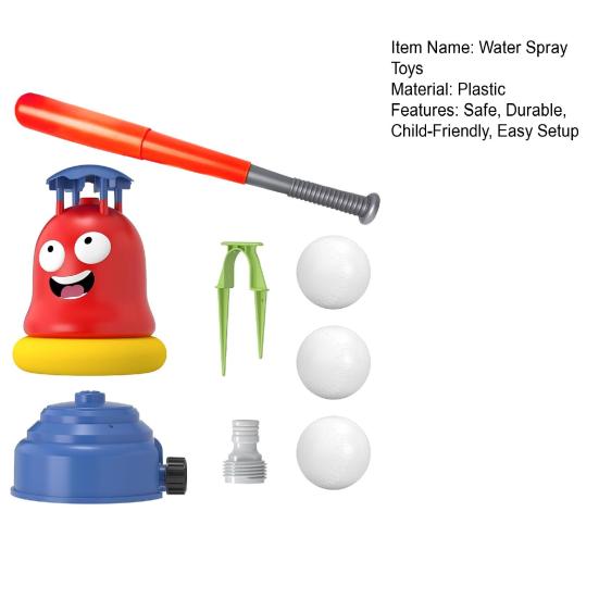 Jucărie Baseball cu Stropitoare de Apă pentru Copii Joc de Curte 2 în 1 Joc de Apă de Vară