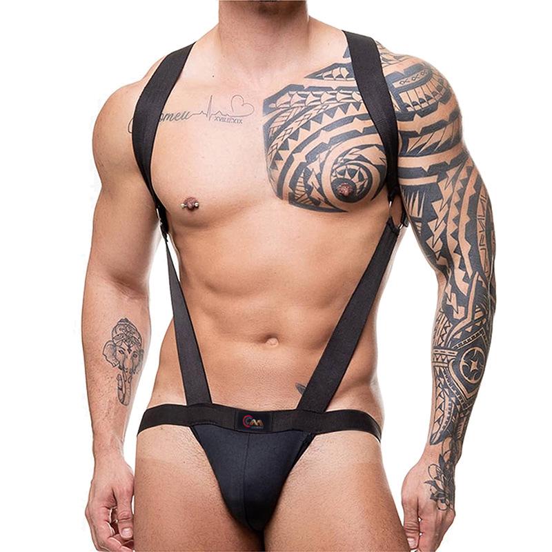 Men's Triangle Suspenders with Erotic Shoulder Straps - Trendy, Sexy Underwear