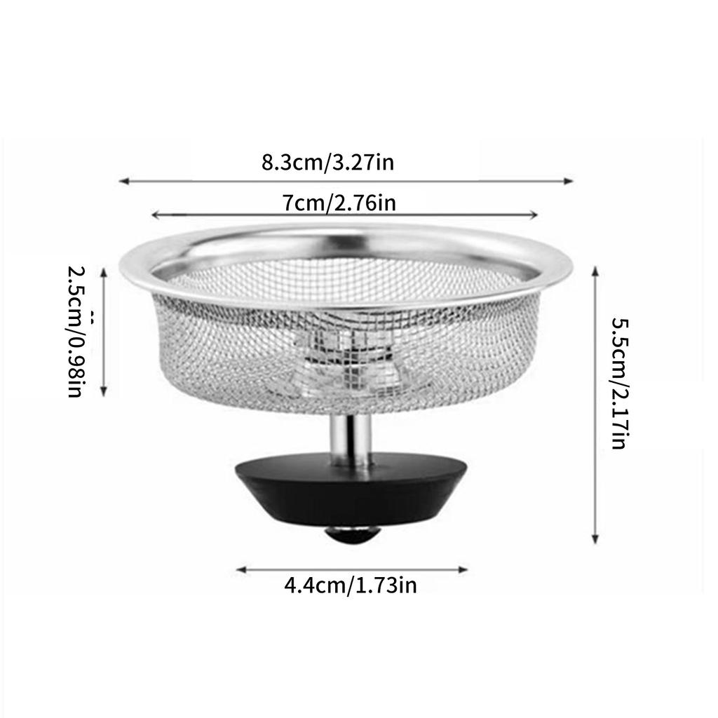 Easy To Clean Bathroom Shower Filter Convenient Sink Plug Alternative Anti Blocking Sink Plugs Stainless Steel for Home
