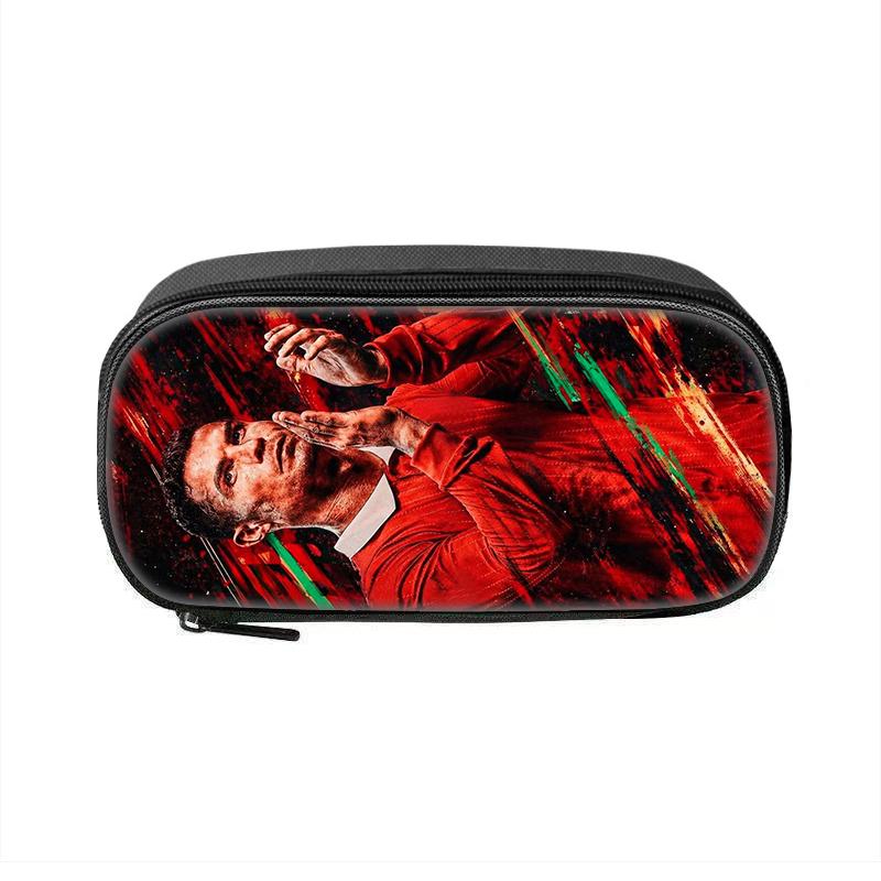 Astuccio con Motivo Ronaldo trousse da trucco CR Stella del Calcio Porta Penne Studente Grande Capacità Sportivo Cancelleria Scolastica Astuccio Portapenne con Zip