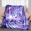 1PC Custom Name Unicorn Dreams Space blanket versatile,all-season throw suitable for the living room,bedroom,camping,travel,and gift