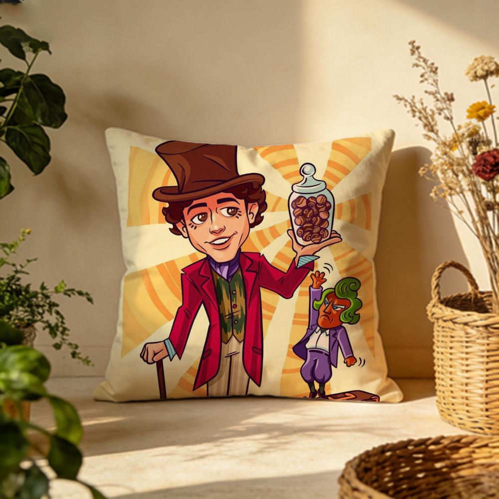 Stylish WWonkaer Cushion Cover Versatile DoubleSided Pillow Case Fit for Sofa Bed Car Daily Decor
