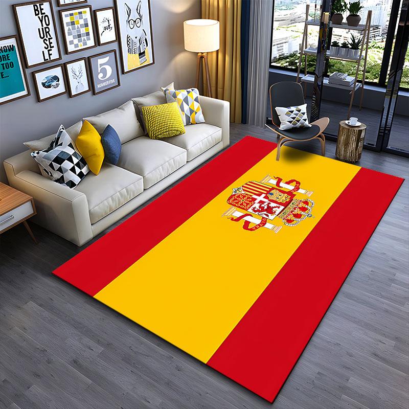 Spanish Flag Pattern Carpet suitable as a non-slip mat for the living room or bedroom sofa
