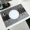Set de Table en PVC Yousheng avec Bande Noire Résistante à la Chaleur Tapis de Table Japonais Antidérapant pour Salle à Manger Cuisine Hôtel Imperméable Résistant à l'Huile Réutilisable Tapis de Table
