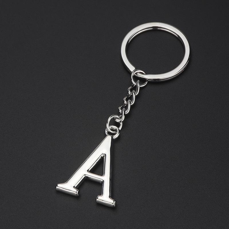 Fashion English Alphabet Keychain Fashion 26 Alphabet Key Accessories Bag Pendant