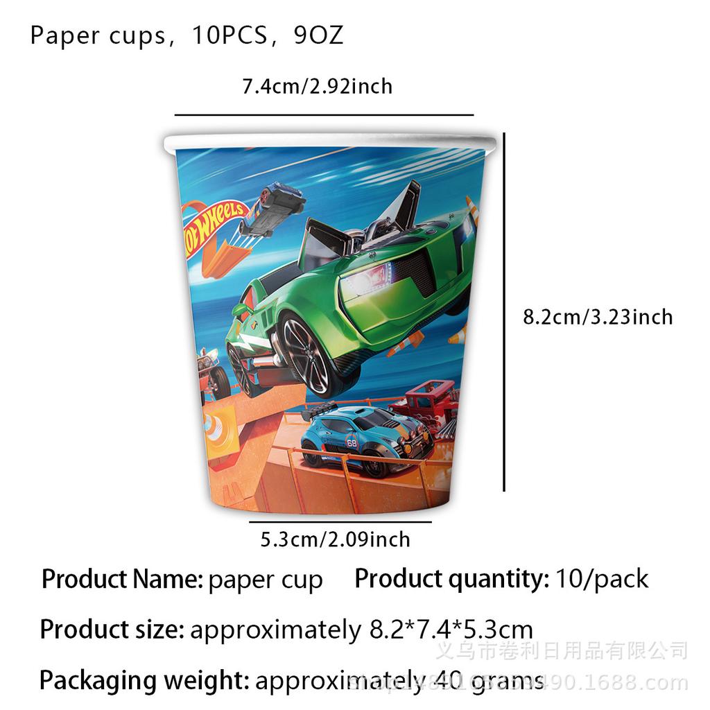 Hot Wheels Hot Wheels Theme Party Supplies Birthday Decorations Tableware Supplies Banner Tissue Tablecloth