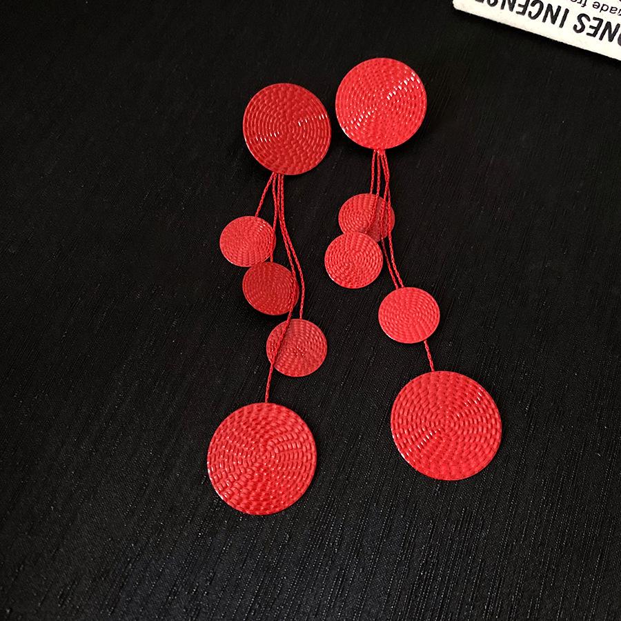 Silberne Nadel Tropfenöl Rote Perlen Ohrstecker - Eleganter & Vielseitiger Schmuck für Damen