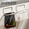 Kitchen Folding Garbage Bag Hanger, Bathroom Garbage Rack, Household Kitchen Cabinet Door, Wall-mounted Trash Can, Plastic Bag Hanger