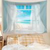 Sea View Window Background Cloth Tapestry Bedroom Living Room Tapestry Home Wall Decoration Tapestry