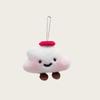 Pendant Smiley Doll Cute Plush White Cloud Bag Pendant Girl Heart Student Book Car Keychain
