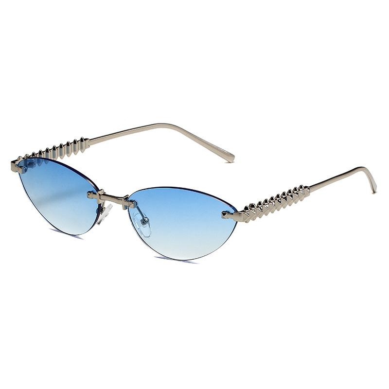 Men Women Fashion Cat Eye Design Sunglasses Metal Rivet Legs Uv Protective Glasses Outdoor Driving Travel Beach Sunglasses