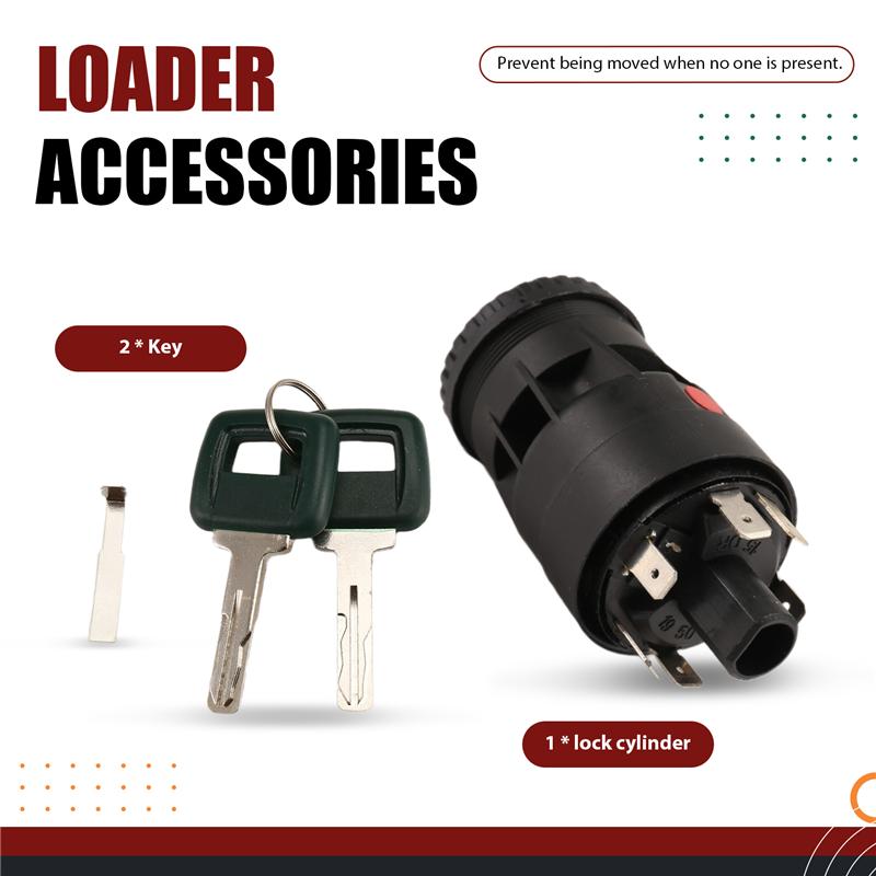 15082295 Ignition Switch With 2 Keys For Volvo Truck Loader-Laser A20C A30C A25D A35D Ignition Switch Lock Cylinder