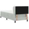 Box Spring Bed with Headboard Light Grey 80 x 200 cm Velvet