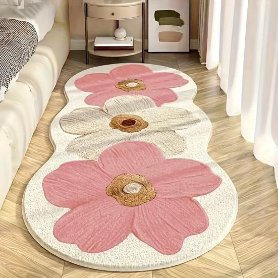 Floor Mat Ultrafine Synthetic Fibers Quick Cleaning Maintenance Area Rug Anti-Slip Laminate Grip Soft Low-Velvet Carpet
