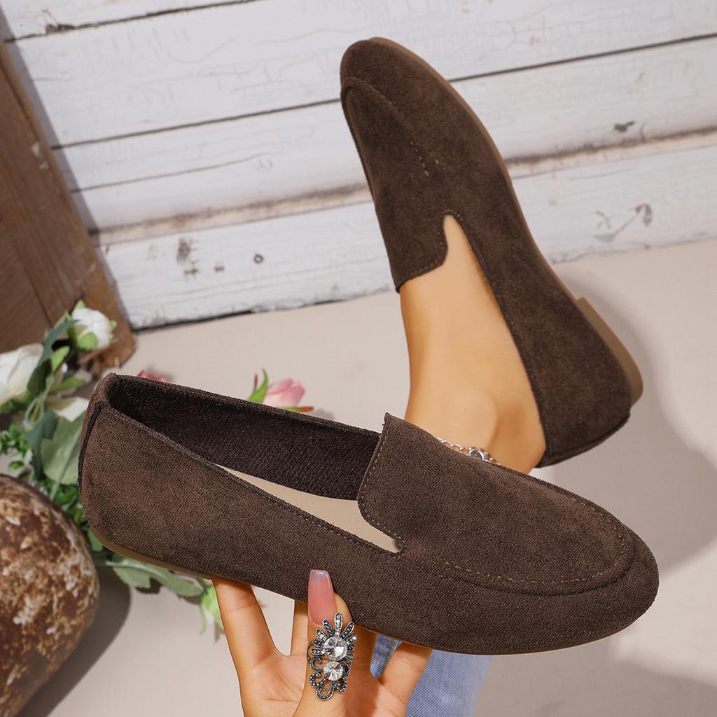 Men's Classic Round Toe Loafers Slip On Casual Dress Shoes with Suede Upper and Flexible Sole for Everyday Wear
