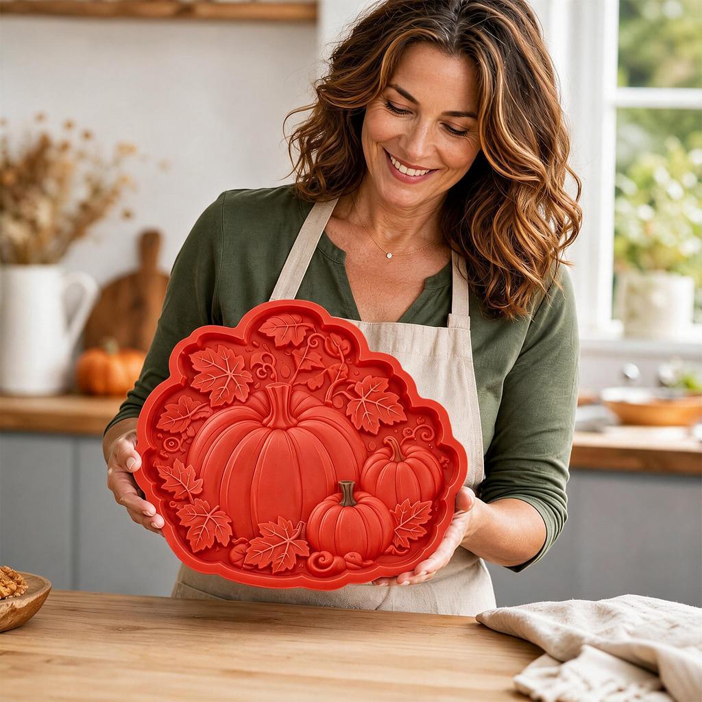 Halloween Pumpkin Stepping Stone Reusable Silicone Concrete Casting DIY Garden Pathway Walkway Outdoor Landscape Decor