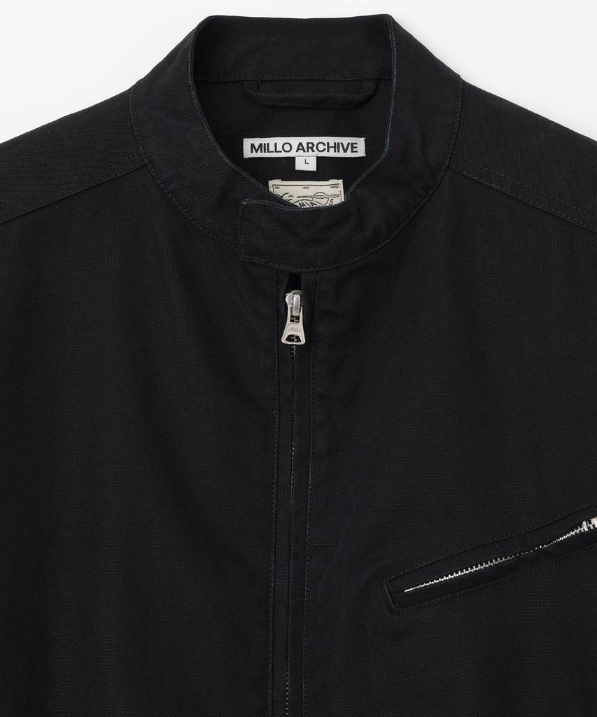 Millo Archive Vintage Cotton Cafe Racer Jacket [Washed Black]