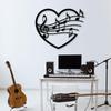 Wrought Iron Music Note Heart Wall Art Home Decor Gift