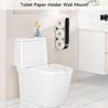 3-in-1 Wall-Mounted Toilet Paper Holder with Towel Rack & Hooks-Black Metal,Space-Saving Design for Bathroom,Kitchen,Living Room