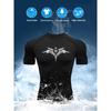 Men's Dark Tribal Tattoo Cross Compression T-Shirt Absorb Sweat for Gym Running Fitness Training