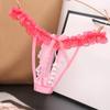 Ladies Babydoll Briefs String Pearl Massage Panties Lace Thong Sexy Women's Thong Bow Cute Home Underwear
