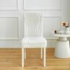 Simple Striped Jacquard Dining Chair Cover All-inclusive Elastic One-piece Chair Cover Non-slip Home Hotel Stool Protective Cover